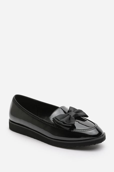 Wheres That From Womens 'Cathy' School Shoes Slip On Loafers With Bow - Image 3