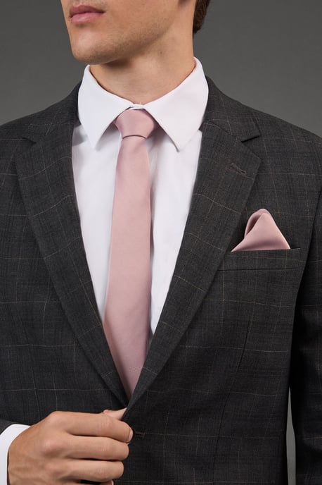 Barely Pink Tie and Pocket Square - Image 2