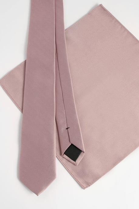 Barely Pink Tie and Pocket Square - Image 3