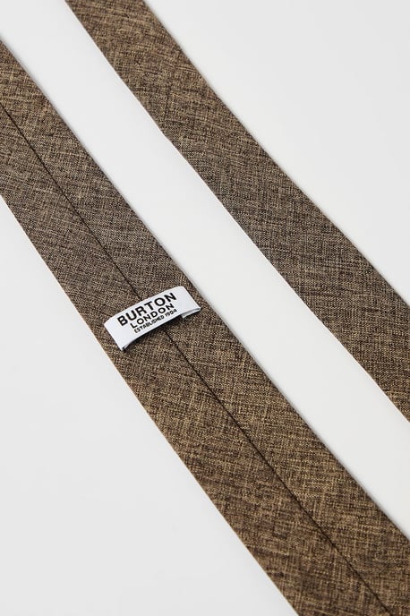 Brown Tweed Tie - Image 4