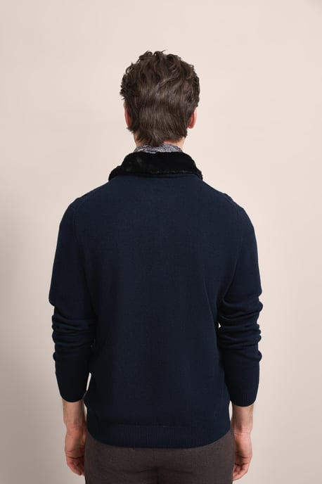 Bugatti Herren Vest met kraag van imitatiebont - Image 2