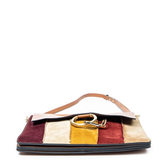 Medium Faye Shoulder Striped Patchwork Schoudertas - Image 6