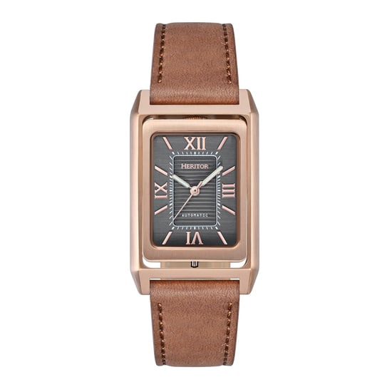 Heritor Automatic Esteban Horloge met Leren Band - Image 1
