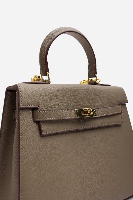 Wheres That From Womens 'Lluvia' Top Handle Satchel Mini Tote Bag With Turn-Lock Closure - Image 4