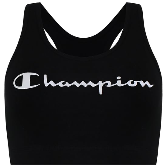 Champion Logo Womens Black Sports Bra - Image 1