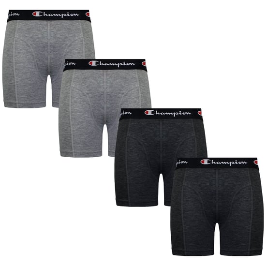 Champion 4-Pack Logo Mens Grey Boxer Shorts - Image 1