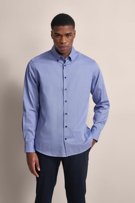 Bugatti Herren Casual overhemd in fijn satijn - Image 1