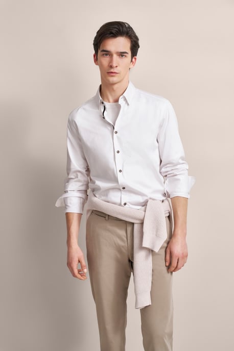 Bugatti Herren Satijnen overhemd met een eenvoudige look - Image 1
