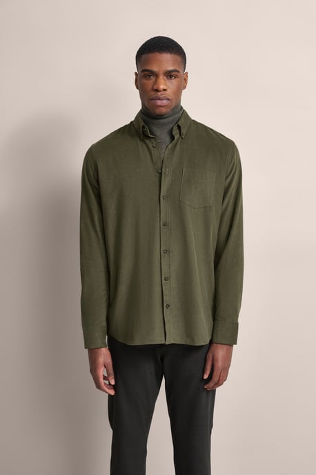 Bugatti Herren Shirt in modern fijn ribfluweel - Image 1