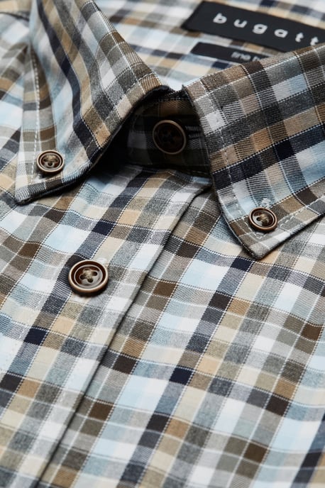 Bugatti Herren Karriertes Hemd mit Button-Down-Kragen - Image 5