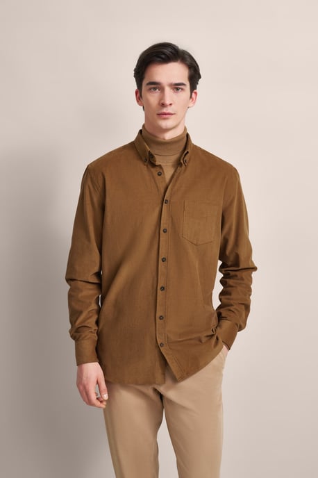 Bugatti Herren Shirt in modern fijn ribfluweel - Image 4
