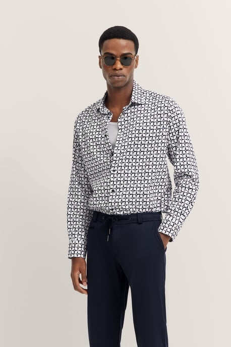 Bugatti Herren Shirt met hoogwaardige satijnen afwerking - Image 1