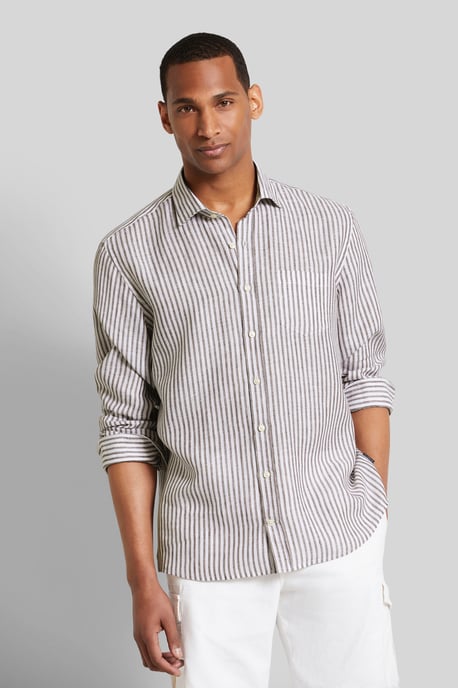 Bugatti Herren Casual overhemd van 100 % linnen - Image 1