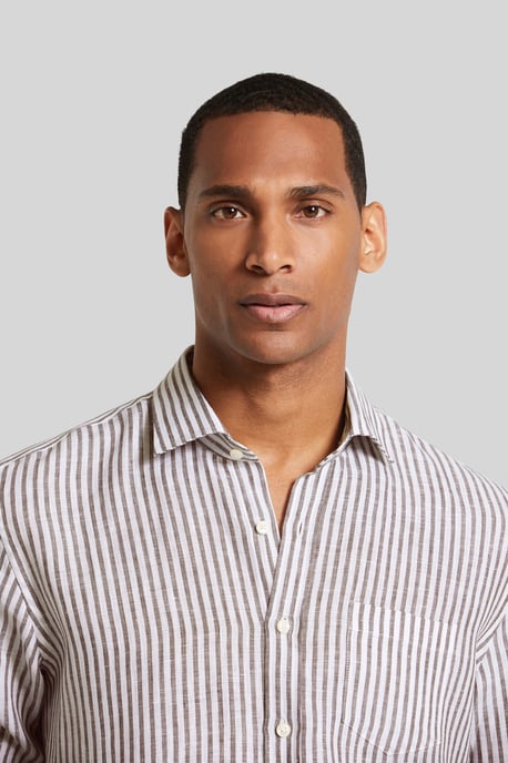 Bugatti Herren Casual overhemd van 100 % linnen - Image 4