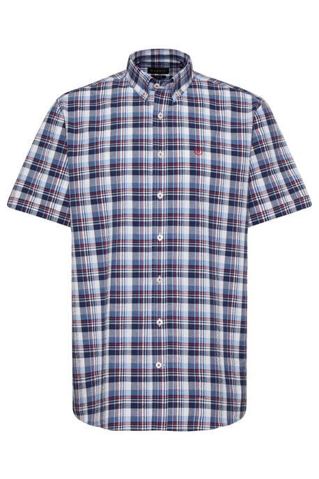 Bugatti Herren Shirt met korte mouwen en geruit motief - Image 3