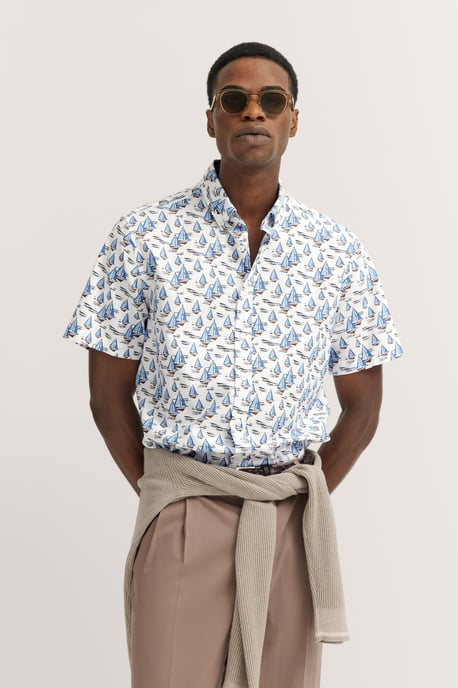 Bugatti Herren Shirt met button-down kraag - Image 1