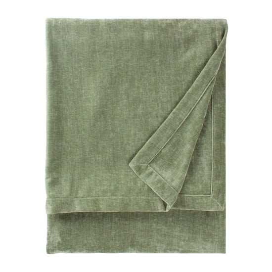 Yard Heavy Chenille Velvet Throw, 130 x 180cm, Eucalyptus - Image 1