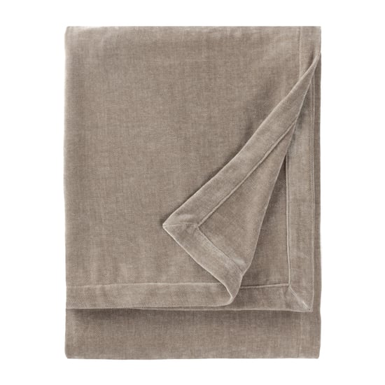 Yard Heavy Chenille Velvet Throw, 150 x 200cm, Beige - Image 1