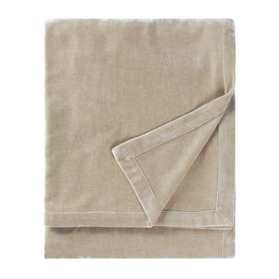 Yard Heavy Chenille Velvet Throw, 130 x 180cm, Linen - Image 1