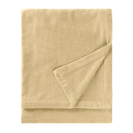 Yard Heavy Chenille Velvet Throw, 130 x 180cm, Natural - Image 1