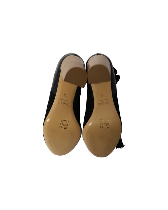 Ba&Sh Block Heel Ankelboots i svart mocka - Image 5