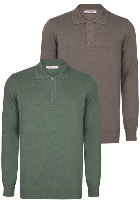 Pullover Pullover With Polo Collar Pack Of 2 - Image 1