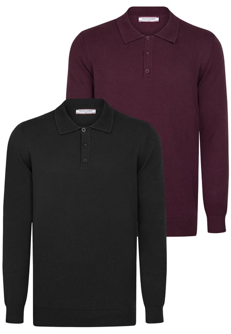 Pullover Pullover With Polo Collar Pack Of 2 - Image 1