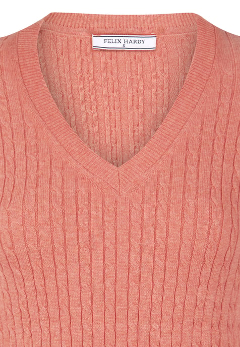 Pullover V-Neck Cable Knit Pullover - Image 2