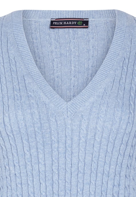 Pullover V-Neck Cable Knit Pullover - Image 2