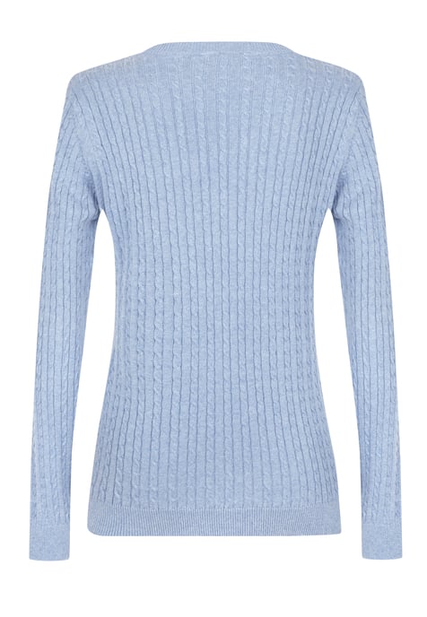 Pullover V-Neck Cable Knit Pullover - Image 3