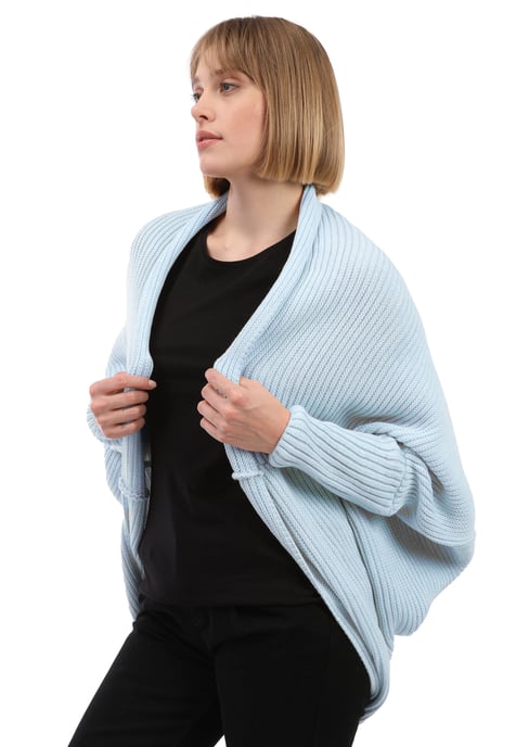 Cardigan Batwing Long Sleeve Cardigan Wool Blended - Image 2