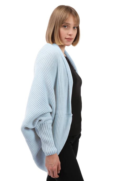 Cardigan Batwing Long Sleeve Cardigan Wool Blended - Image 3