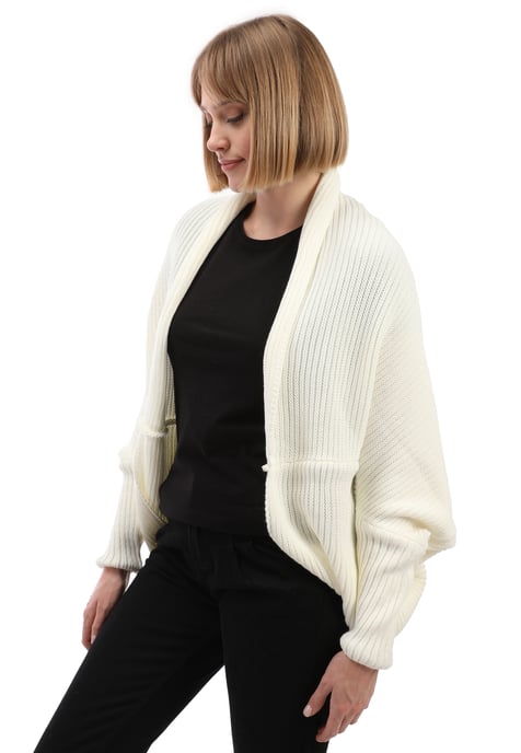 Cardigan Batwing Long Sleeve Cardigan Wool Blended - Image 2