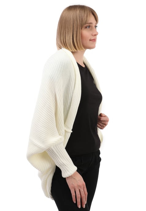 Cardigan Batwing Long Sleeve Cardigan Wool Blended - Image 3