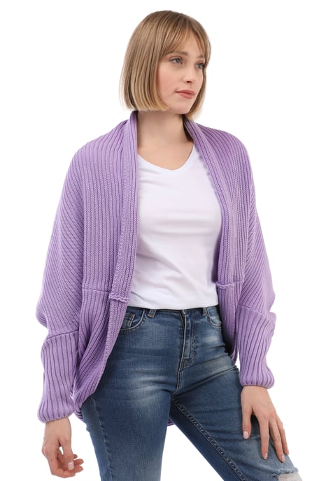 Cardigan Batwing Long Sleeve Cardigan Wool Blended - Image 2
