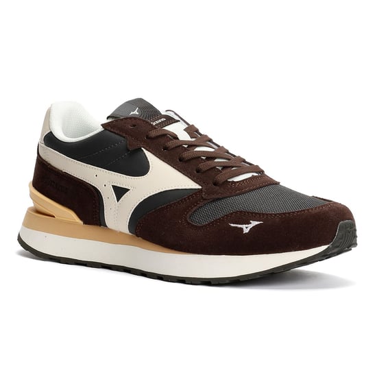Mizuno RB87 Suede Black Sand/Summer Sand/Mole Trainers - Image 2