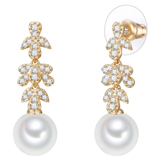 Female Pearl drop earring Brass - Image 1