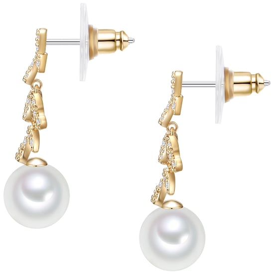 Female Pearl drop earring Brass - Image 2