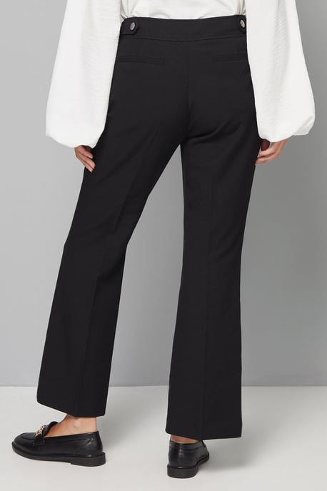 Petite Black Smart Bootcut Leg Trousers - Image 3