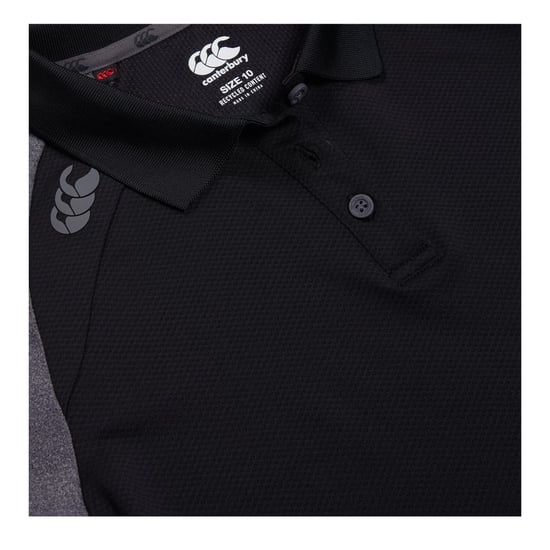 Canterbury Dames Elite Polo Shirt (Zwart/Magneetgrijs) - Image 3