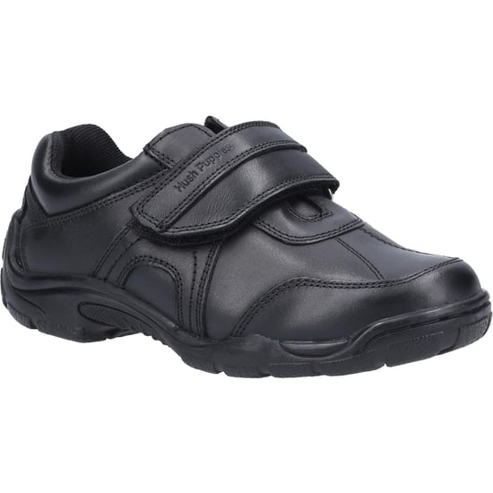 Hush Puppies Boys Arlo Leather School Shoes (Black) - Image 3