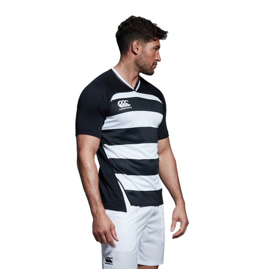 Canterbury Heren Evader Gestreepte Vapodri Shirt (Navy) - Image 4