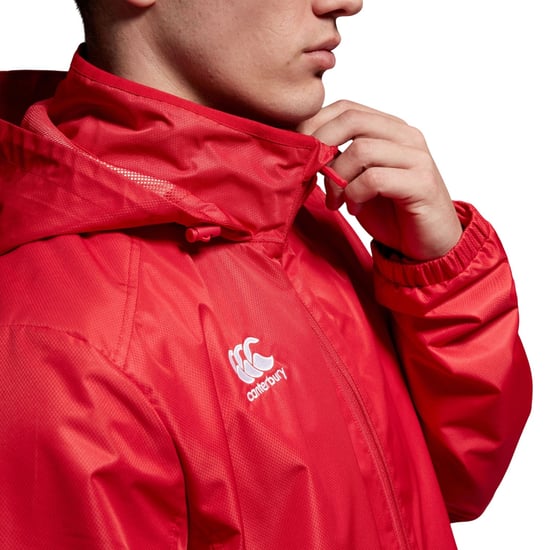 Canterbury Heren Club Vaposhield Volledig Rits Waterdicht Jasje (Vlag rood) - Image 2