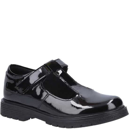Hush Puppies Girls Gracie Leather School Shoes (Black) - Image 3