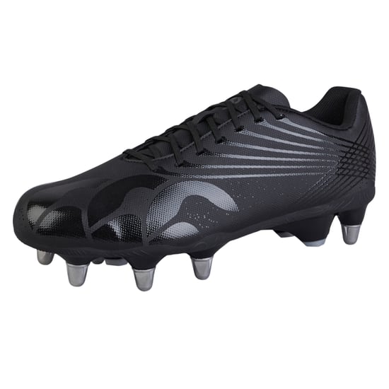 Canterbury Unisex Volwassen Stampede Groundbreak Team Soft Ground Rugby Schoenen (Zwart/Zilver Metallic) - Image 3