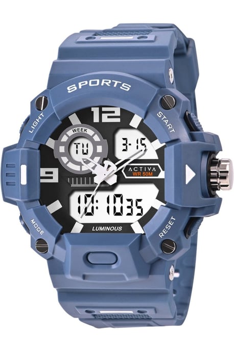 Activa X Invicta Digital ACW495-005 Heren Horloge - Quartz Uurwerk - Plastic met zwarte Wijzerplaat - 55mm - Image 1