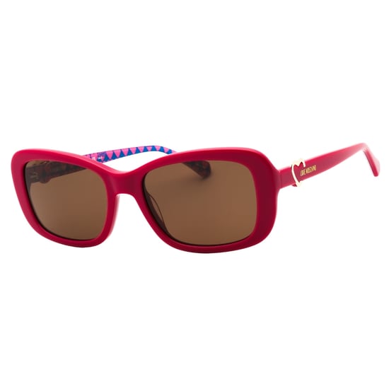 Love Moschino Fuchsia Roze Montuur Bruine Glazen Zonnebril - Image 2