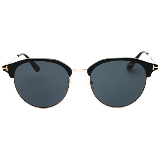 Tom Ford Glänsande Svarta Rökfärgade Solglasögon Med Inramning - Image 1