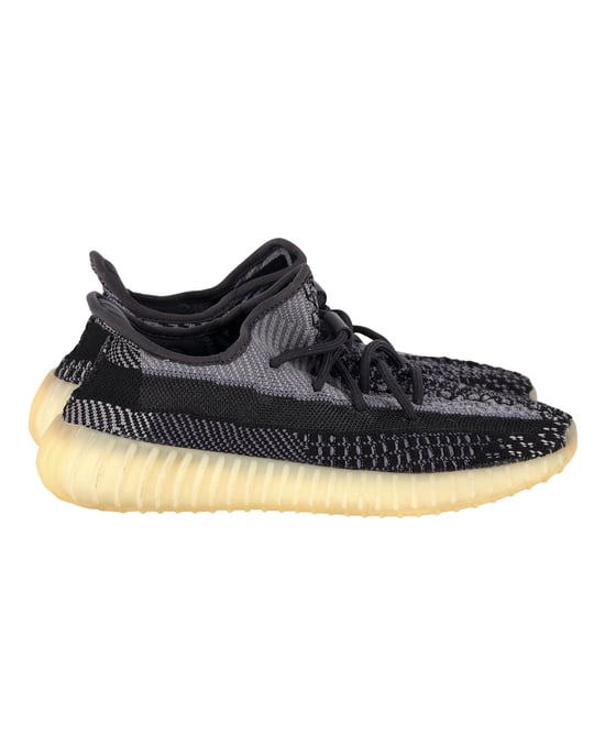 Adidas Yeezy Boost 350 V2 Sneakers in 'Carbon' in Lichtgrijs Primeknit Uk6 - Image 1