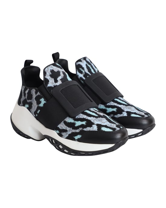 Roger Vivier Run Viv in Blauwe Luipaardprint Polyester - Image 3